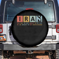 Iran The War Is Meant To Be Continuous Vintage Graphic Spare Tire Cover Orwell Quotes Geopolitical Satire