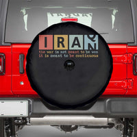 Iran The War Is Meant To Be Continuous Vintage Graphic Spare Tire Cover Orwell Quotes Geopolitical Satire