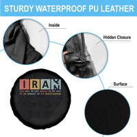 Iran The War Is Meant To Be Continuous Vintage Graphic Spare Tire Cover Orwell Quotes Geopolitical Satire