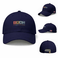 Iran The War Is Meant To Be Continuous Vintage Graphic Baseball Cap Orwell Quotes Geopolitical Satire