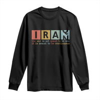Iran The War Is Meant To Be Continuous Vintage Graphic Long Sleeve Shirt Orwell Quotes Geopolitical Satire