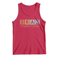 Iran The War Is Meant To Be Continuous Vintage Graphic Tank Top Orwell Quotes Geopolitical Satire