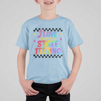 Funny I Love The Last Day Of State Testing T Shirt For Kid Retro Rainbow Test Day Celebration Teacher Student