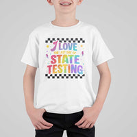 Funny I Love The Last Day Of State Testing T Shirt For Kid Retro Rainbow Test Day Celebration Teacher Student