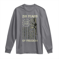 250 Years of Freedom Camo Flag Long Sleeve Shirt We The People Second Amendment 1776-2026 Patriotic