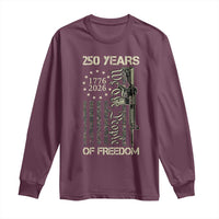 250 Years of Freedom Camo Flag Long Sleeve Shirt We The People Second Amendment 1776-2026 Patriotic