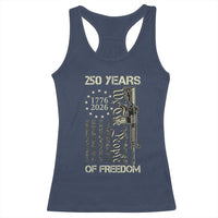 250 Years of Freedom Camo Flag Racerback Tank Top We The People Second Amendment 1776-2026 Patriotic