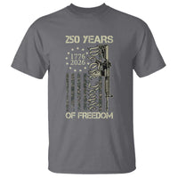 250 Years of Freedom Camo Flag T Shirt We The People Second Amendment 1776-2026 Patriotic