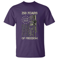 250 Years of Freedom Camo Flag T Shirt We The People Second Amendment 1776-2026 Patriotic