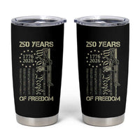 250 Years of Freedom Camo Flag Tumbler Cup We The People Second Amendment 1776-2026 Patriotic