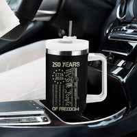 250 Years of Freedom Camo Flag Tumbler With Handle We The People Second Amendment 1776-2026 Patriotic