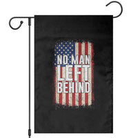No Man Left Behind Patriotic Garden Flag Distressed American Flag
