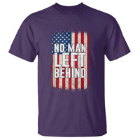 No Man Left Behind Patriotic T Shirt Distressed American Flag