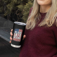 No Man Left Behind Patriotic Tumbler Cup Distressed American Flag
