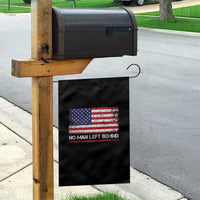No Man Left Behind Distressed USA Flag Garden Flag Patriotic US Military Brotherhood