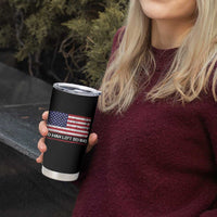 No Man Left Behind Distressed USA Flag Tumbler Cup Patriotic US Military Brotherhood