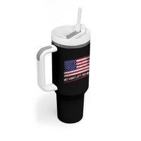 No Man Left Behind Distressed USA Flag Tumbler With Handle Patriotic US Military Brotherhood