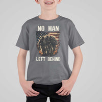 No Man Left Behind Soldiers Brotherhood T Shirt For Kid American Flag US Military
