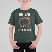 No Man Left Behind Soldiers Brotherhood T Shirt For Kid American Flag US Military