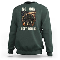 No Man Left Behind Soldiers Brotherhood Sweatshirt American Flag US Military