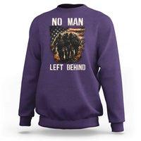 No Man Left Behind Soldiers Brotherhood Sweatshirt American Flag US Military