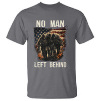 No Man Left Behind Soldiers Brotherhood T Shirt American Flag US Military