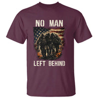 No Man Left Behind Soldiers Brotherhood T Shirt American Flag US Military