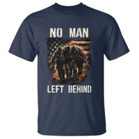 No Man Left Behind Soldiers Brotherhood T Shirt American Flag US Military