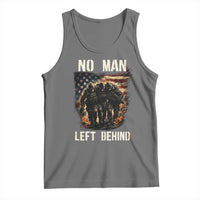 No Man Left Behind Soldiers Brotherhood Tank Top American Flag US Military