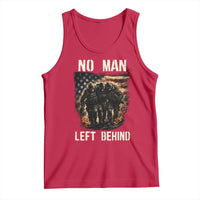 No Man Left Behind Soldiers Brotherhood Tank Top American Flag US Military