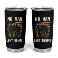 No Man Left Behind Soldiers Brotherhood Tumbler Cup American Flag US Military
