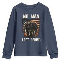 No Man Left Behind Soldiers Brotherhood Youth Sweatshirt American Flag US Military