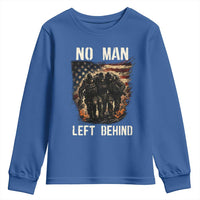 No Man Left Behind Soldiers Brotherhood Youth Sweatshirt American Flag US Military
