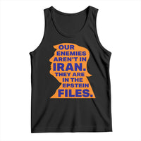 Our Enemies Aren't In Iran Tank Top Epstein Files Silhouette Political Satire