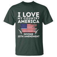 I Love My Country Invoke 25th Amendment T Shirt Distressed Flag Patriotic Political Satire