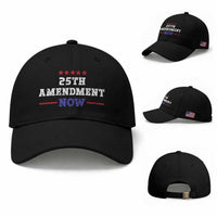 25th Amendment Now Patriotic Baseball Cap Red White and Blue Political Satire