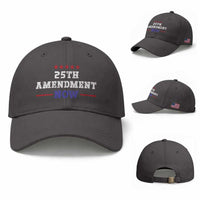 25th Amendment Now Patriotic Baseball Cap Red White and Blue Political Satire