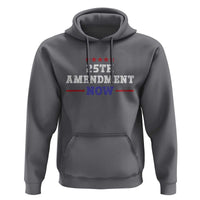 25th Amendment Now Patriotic Hoodie Red White and Blue Political Satire