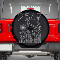 25 47 Floral Wildflower Subtle Graphic Spare Tire Cover Political Satire Patriotic 25th Amendment