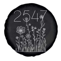 25 47 Floral Wildflower Subtle Graphic Spare Tire Cover Political Satire Patriotic 25th Amendment