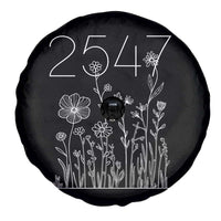 25 47 Floral Wildflower Subtle Graphic Spare Tire Cover Political Satire Patriotic 25th Amendment