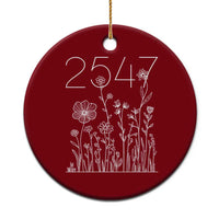 25 47 Floral Wildflower Subtle Graphic Ceramic Ornament Political Satire Patriotic 25th Amendment