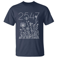 25 47 Floral Wildflower Subtle Graphic T Shirt Political Satire Patriotic 25th Amendment