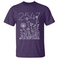 25 47 Floral Wildflower Subtle Graphic T Shirt Political Satire Patriotic 25th Amendment