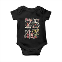 2547 Wildflower Floral Graphic Baby Onesie Subtle Coded 25th Amendment Political Satire Aesthetic