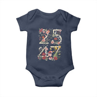 2547 Wildflower Floral Graphic Baby Onesie Subtle Coded 25th Amendment Political Satire Aesthetic