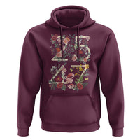 2547 Wildflower Floral Graphic Hoodie Subtle Coded 25th Amendment Political Satire Aesthetic