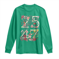 2547 Wildflower Floral Graphic Long Sleeve Shirt Subtle Coded 25th Amendment Political Satire Aesthetic