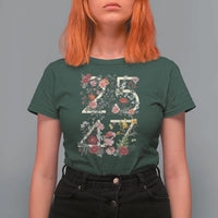 2547 Wildflower Floral Graphic T Shirt For Women Subtle Coded 25th Amendment Political Satire Aesthetic