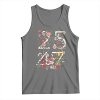 2547 Wildflower Floral Graphic Tank Top Subtle Coded 25th Amendment Political Satire Aesthetic